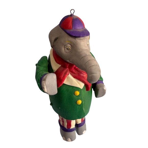 Ceramic Elephant Ornament With Articulated Arms & Legs 5 1/2" - Picture 6 of 7